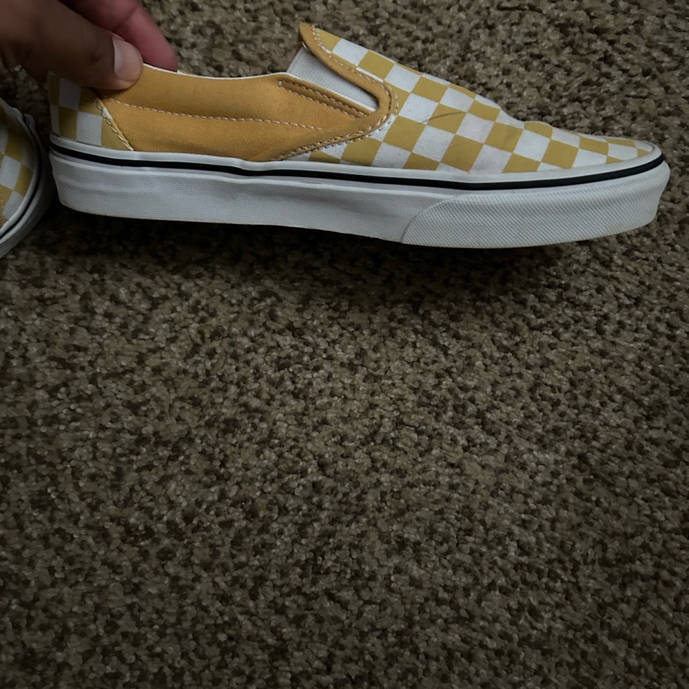 Vans unisex Yellow and White Checkerboard Slip-Ons - Picture 6 of 6